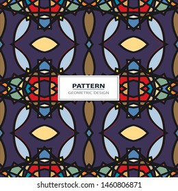 Seamless colorful retro pattern background, vector illustration