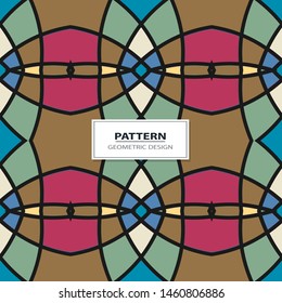 Seamless colorful retro pattern background, vector illustration