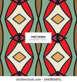 Seamless colorful retro pattern background, vector illustration