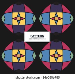 Seamless colorful retro pattern background, vector illustration