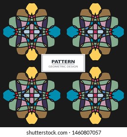 Seamless colorful retro pattern background, vector illustration