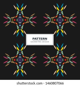 Seamless colorful retro pattern background, vector illustration