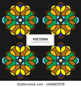 Seamless colorful retro pattern background, vector illustration