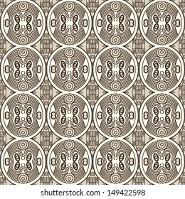 Seamless Colorful Retro Pattern Background, Vector Illustration