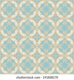Seamless Colorful Retro Pattern Background, Vector Illustration