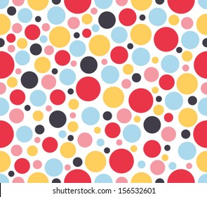 Seamless colorful rounds texture