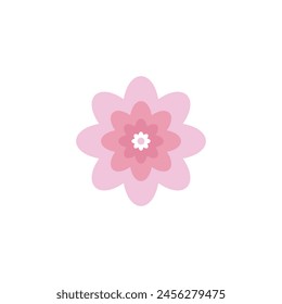 Seamless colorful single flower vector. Natural beautiful flower vector