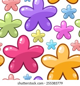 Seamless colorful spring flower background
