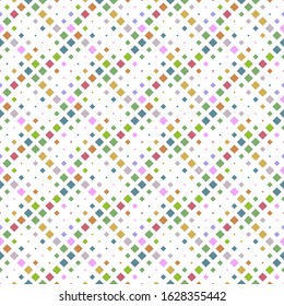 Seamless colorful square pattern background - abstract geometrical vector design with diagonal squares