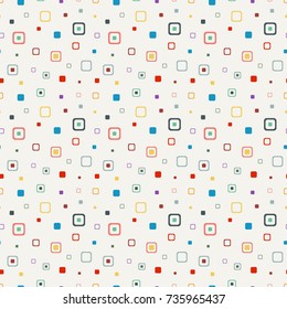 Seamless colorful square pattern - vector background. Template for the cover, fabric, packaging.