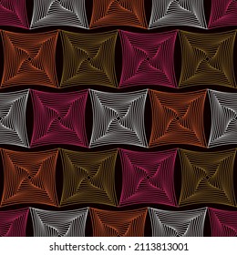 Seamless colorful squares pattern. Abstract vector geometric background.