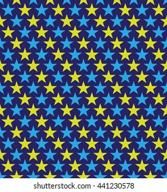 Seamless Colorful Star Pattern. Ideal for gift wrapping paper.
