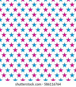 Seamless Colorful Star Pattern. Ideal for gift wrapping paper.