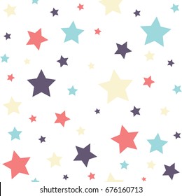 seamless colorful star vector pattern background