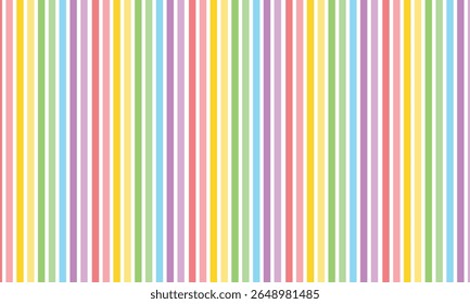 Seamless colorful striped abstract background. Vertical rainbow stripe pattern. EPS10 vector illustration. Multicolor stripes for wallpaper, background, wrapping paper, backdrop, poster etc.