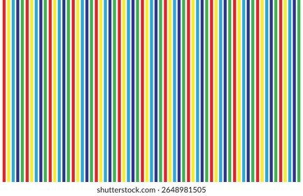 Fundo abstrato listrado colorido contínuo. Padrão de faixa de arco-íris vertical. Ilustração do vetor EPS10. Listras multicoloridas para papel de parede, fundo, papel de embrulho, pano de fundo, cartaz etc.