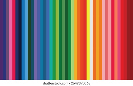 Seamless colorful striped abstract background. Vertical rainbow stripe pattern. EPS10 vector illustration. Multicolor stripes for wallpaper, background, wrapping paper, backdrop, poster etc.