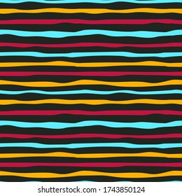 Seamless colorful striped background. Vector illustration