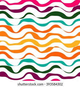 Seamless colorful striped background. Vector illustration for web, print or textile design. 