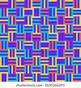 Seamless Colorful Striped Geometric Pattern