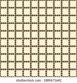 Seamless colorful stripes pattern with hearts. Checkered pattern . Vector