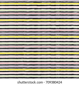 Seamless colorful stripes pattern on white background