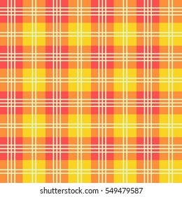 Seamless and colorful tartan pattern with stripes and squares as a background or for clothing purposes - Eps10 vector graphics and illustration