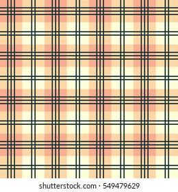 Seamless and colorful tartan pattern with stripes and squares as a background or for clothing purposes - Eps10 vector graphics and illustration