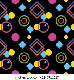 Seamless, colorful, trendy, modern  pattern