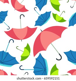 Seamless colorful umbrellas background