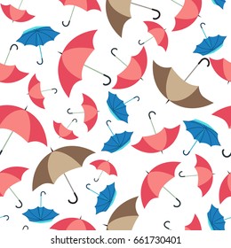 Seamless colorful umbrellas background