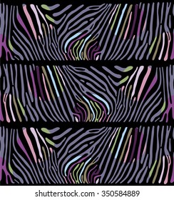 Seamless colorful vector background based on Zebra skin pattern