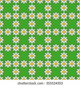 Seamless colorful vector background with decorative flowers