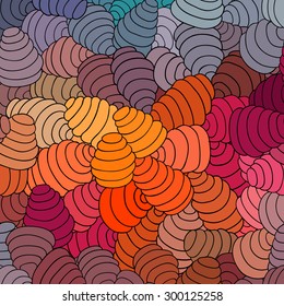 Seamless colorful vector hand-drawn pattern, waves seamless background .Can be used for wallpaper, web page background. perfect abstract background