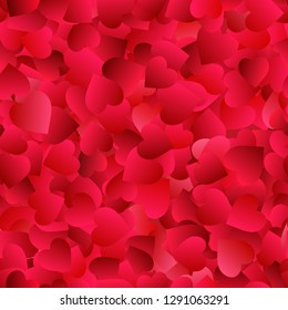 Seamless colorful vector hearts pattern. Texture for cover, paper, gift, fabric, textile. Ornament for Valentines Day.