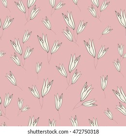 Seamless colorful vector illustration with abstract tender flowers