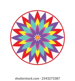 Seamless colorful vector mandala pattern design for background