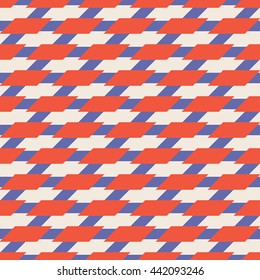 seamless colorful vector pattern of horizontal rhombuses.