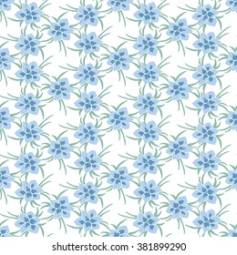 Seamless colorful vector pattern with spring flowers.Floral patten. Vector flowers pattern. Colorful floral background. Floral elements. Textile floral pattern. Spring background. 