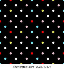 La polka vectorial de color sin foco sobre fondo negro.