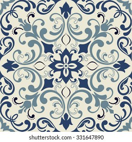 seamless colorful Victorian pattern. Tile