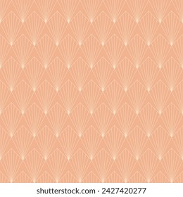 Seamless colorful vintage art deco ornate sharp feathers outline pattern vector