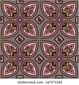 Seamless colorful vintage background, the vector version