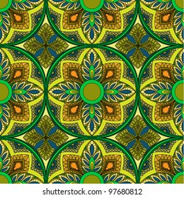 Seamless colorful vintage background, the vector version of image