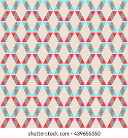 seamless colorful vintage rhombus pattern.
