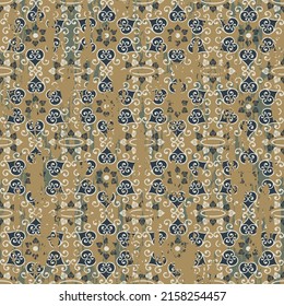 Seamless colorful vintage texture pattern. Abstract black heart texture pattern on yellow background.