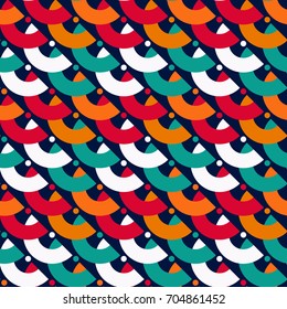 Seamless colorful wallpaper pattern. Abstract vector background with doodles. Patterned paper for scrapbook albums.