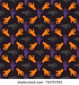 Seamless colorful wallpaper pattern. Abstract geometric vector background. Patterned paper for scrapbook Halloween albums.