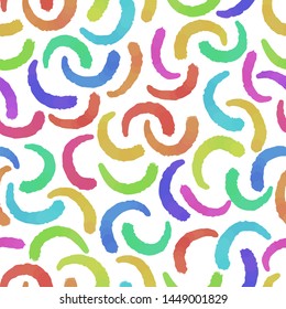 seamless colorful watercolor texture pattern background from curl shape