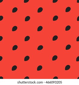 seamless colorful watermelon seeds  pattern on red background. vector illustration for the background display, website, flyers, brochures and children's fashion in a modern style